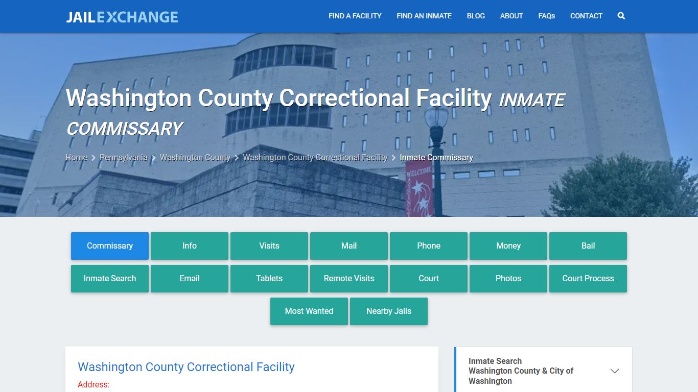 Washington County Correctional Facility Inmate Commissary - Jail Exchange